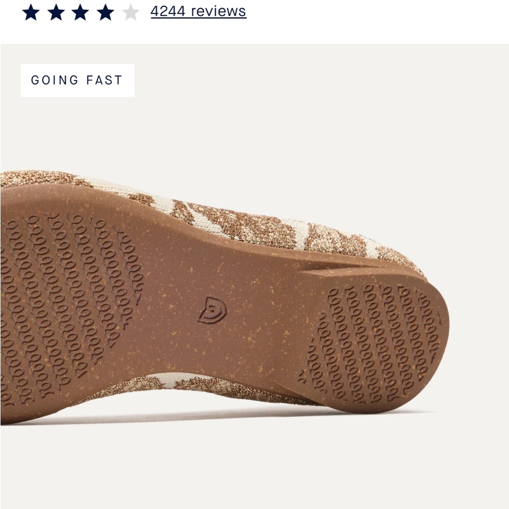 Rothy's Women's Floral Pointed Flats - Tan and Cream - Picture 2 of 7